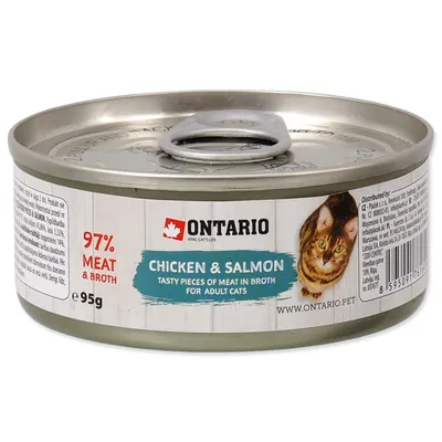 Image de Morceaux de poulet au saumon en conserve 95 g