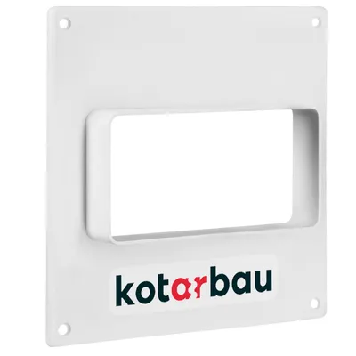 Zdjęcie produktu dla KOTARBAU® Kolnierz scienny 110 x 55 mm Plyta scienna Kolnierz z tworzywa sztucznego Kanal scienny do plaskich kanalów wentylacyjnych Zlacze kanalu wentylacyjnego Kolnierz Zlacze kanalu do plaskiego kanalu wentylacyjnego Bialy