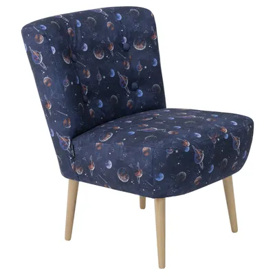 Produktbild von Max Winzer Sessel Fiona - Flachgewebe blau - Maße: 58 x 68 x 78 cm