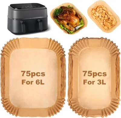 Produktbild von Airfryer Backpapier 150 Stück – Für Philips Dual Basket 3000/5000 9L