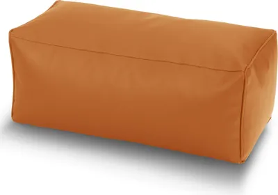 Produktbild von Green Bean® Sitzhocker aus Kunstleder - Pouf mit EPS Perlen Füllung - 70 x 33 x 28cm - perfekte Ergänzung zum Sitzsack - Sitzwürfel Sitzkissen Hocker Fußhocker - Cognac