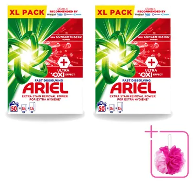 Produktbild von 2 x Ariel Oxi Vollwaschmittel - 2,8 kg - Sparpackung - 2 Stücke