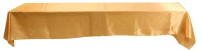 Polyester Tischdecke rechteckig Gold 322x149 cm