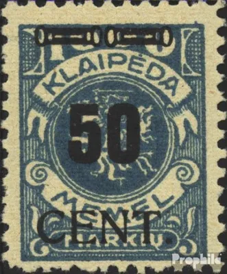 Produktbild von Briefmarken Memelgebiet 1923 Mi 191 mit Falz Aushilfsausgabe