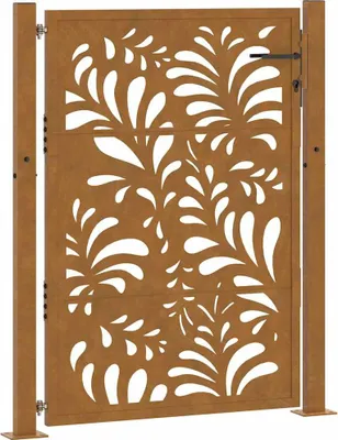 Productafbeelding van vidaXL Tuinpoort, 100x150 cm, weerbestendig staal, golfpatroon