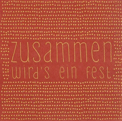 Produktbild von Räder Serviette 33x33cm Zusammen wird´s ein Fest