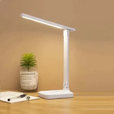 Image de AIORBER Lampe de bureau LED, avec contrôle tactile, 18 LED, avec USB, 3 niveaux de luminosité, avec clip antidérapant, 31,5 cm, pour lire et travailler, blanc