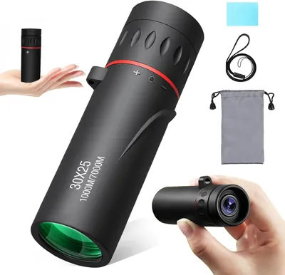 Imagen del producto de Objetivo teleobjetivo monocular, 30x25 cm, aumento de 300x, resistente al agua, ideal para la observación de aves