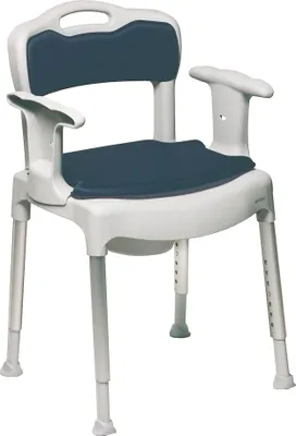 Immagine prodotto di Etac Swift: Sedia per il bagno e la doccia multifunzionale, con braccioli e schienale rimovibili (capacità di carico: 160 kg)