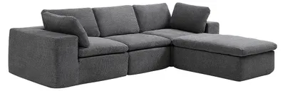 Produktbild von Modulares Ecksofa, komprimiert, aus Stoff in Anthrazitgrau CORTOLINE