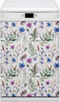 Produktbild von Abwaschbar 45x80 cm Geschirrspüle Magnetmatte Küche Dekorative  - Feldblumen