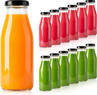 Zdjęcie produktu dla SUPERBUTELKI - 20x Butelka SOK 200 ml szklana na soki, smoothie, shake, mleko
