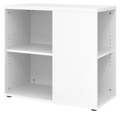 Produktbild von bümö office Anstellcontainer - mit 4 Regalfächern - Nachbildung: Weiß