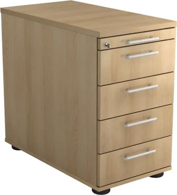 Produktbild von SIGNA SC50 RE - Rollcontainer Eiche mit 4 Schüben Relinggriff Kunststoff