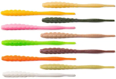 Produktbild von Fishup Scaly Cheese 2,8' 7cm - 10 Gummiwürmer, Fishup Farben:Cheese