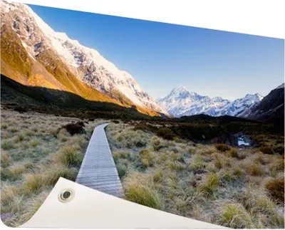 Produktbild von Gartenposter - 120x80 cm - Pfad zu den Bergen  - Modernes Wandbilder - Natur