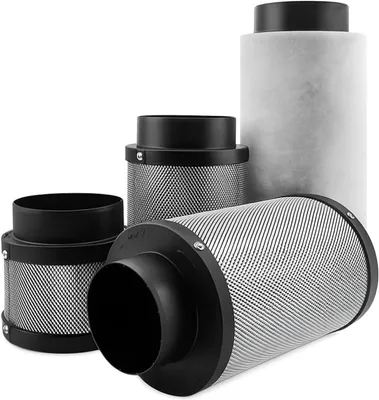 Productafbeelding van Geactiveerde Koolstoffilter met Ventilator voor Indoor Kweek - 480 m³/u, 125 mm Diameter