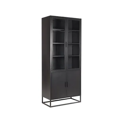 Produktbild von LABEL51 Vitrine – Schwarz – Metall – 80 x 40 x 190 cm