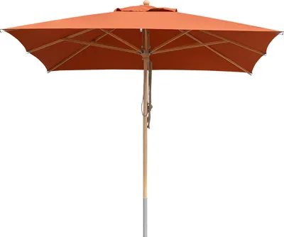 Produktbild von anndora Sonnenschirm - Terracotta Rot - Sonnenschirm 3x3m eckig terrakotta Buche UV Schutz - - anndora - einteiliger Stamm
