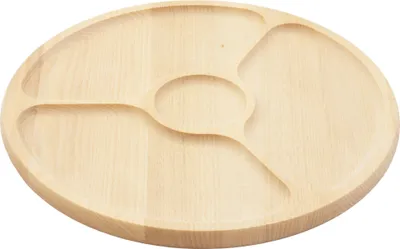 Obrázek produktu pro SERVÍROVACÍ DESKA 33 cm s přepážkami pro předkrmy bukové dřevo