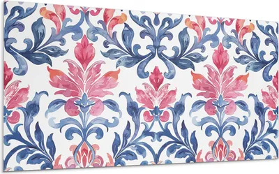 Produktbild von Blumenmuster Auf Dem Hintergrund – Selbstklebende Fliesen – Wandverkleidung – Wandpaneel – PVC Fliesen – Vinylflisen – PCV Flisen – Selbstklebend – Wanddeko –100 x 50 cm