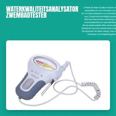 Productafbeelding van Waterkwaliteitsanalysator - Zwembadtester - Elektronisch - 20 x 15 x 7 cm - Chloortester - Ph-meters - Geschikt voor zwembaden - Model 102B