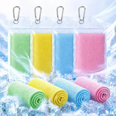 Produktbild von Kühltuch Set, Kühltücher Hals, Handtuch kühlend, Cooling Towel, Kühltücher Sport, Kühlendes Tuch, Eishandtücher für Fußball, Training, Outdoor-Sport