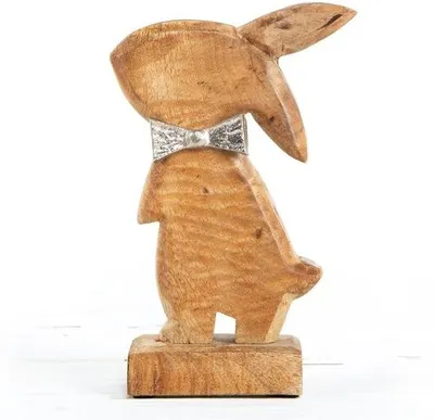 Produktbild von Holzengelötzte Figur - Charmante Dekoration - 23 x 15 cm