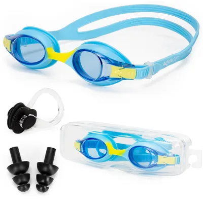 Productafbeelding van Duikbril - Zwembril - Kinderduikbril - Inclusief Oordoppen En sklem - Verstelbaar - Unisex - Blauw
