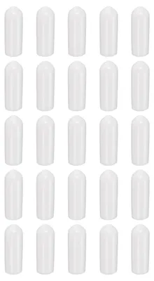 100 runde Gummi-Stopfen 6 mm ID, Schraubenschutzkappen, Weiß