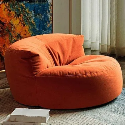 Immagine prodotto di Poltrona in ciniglia arancione - Traspirante e lavabile - 100 cm