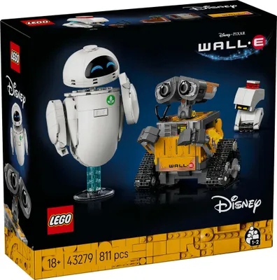 Produktbild von LEGO ǀ Disney and Pixar WALL-E und EVE - Kontruktionsspielzeug für Erwachsene - DIY Set zum Basteln - Baumodell mit M-O & Hal Figuren - Deko zum Bauen - Kreatives Geschenk für Männer und Frauen 43279