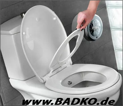 Produktbild von Kinder und Erwachsenen WC-Sitz Soft Close, Thermoplast, Kreabad, leicht abnehmbar zum Reinigen mit AbsenkautomatikVerkleinerbarer Toilettendeckel