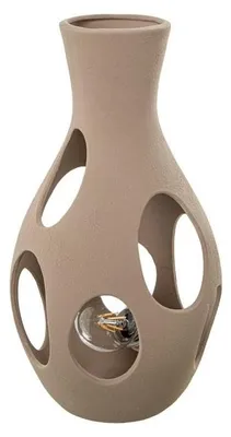 Keramik-Tischlampe, braun, 34 x 18 x 18 cm