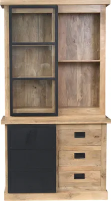 Produktbild von Starfurn - Noa Vitrine - Braun - 45 x 120 x 220 cm