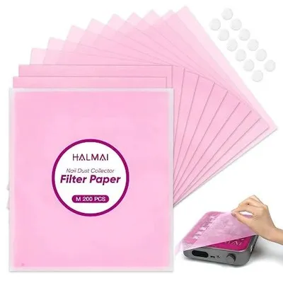 Zdjęcie produktu dla Papier filtracyjny do odkurzacza paznokci 200 arkuszy pp dla salonów