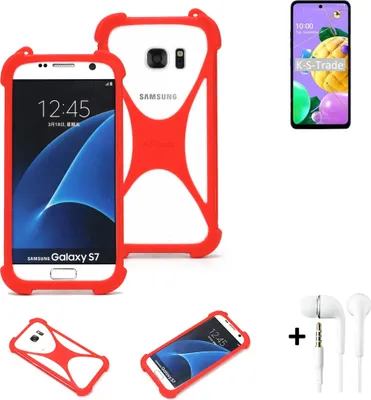 Produktbild von Handy-hülle + Kopfhörer kompatibel mit LG Electronics K52 Schutz-hülle Bumper Silikon Schutz Hülle Cover Case Silikoncase Silikonbumper TPU