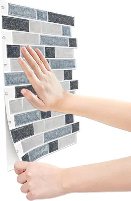 Produktbild von LARS360 1m² 10 Stück 3D Fliesensticker, DIY Wandfliesensticker Selbstklebende Dekorfolien, Klebefliesen für Küche und Badezimmer, Marmor-Design-E