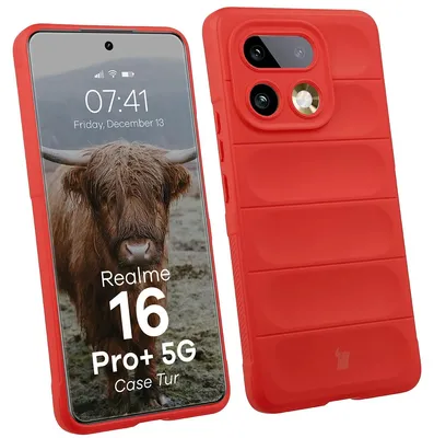 Produktbild von Robuste Handyhülle für Realme 16 Pro Plus 5G, Bizon Case Tur, Rot