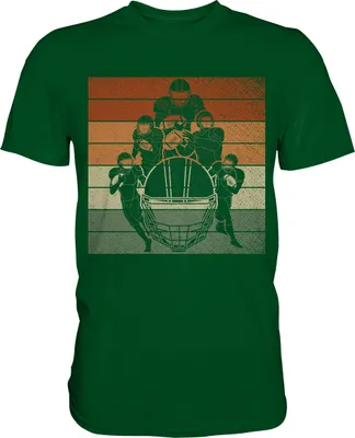 Produktbild von Retro American Football Team T-Shirt – Bottle Green / XL