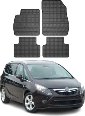 Image de Tapis de Sol pour Opel Zafira C 2012-2019 Caoutchouc Noir