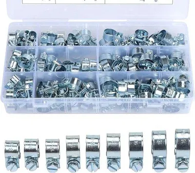 Produktbild von Famanu Schlauchschellen Edelstahl - 135-teilig, für Schläuche Ø 8-18 mm