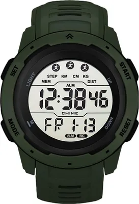 Obrázek produktu pro Digitální sportovní hodinky, multifunkční, vodotěsné, svítící, časomíra, pánské, sportovní, běžecké, pro outdoor, zelené