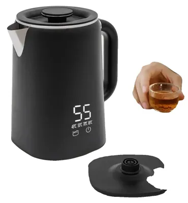 Immagine prodotto di Bollitore elettrico, capacità 1,7 litri, 1500 watt, 5 impostazioni di temperatura, acciaio inossidabile, display LED