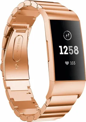 Produktbild von Strap-it Fitbit Charge 3 Metallarmband (Roségold)