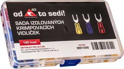Immagine prodotto di Set di forchette per crimpare isolate ACI (180 pezzi)