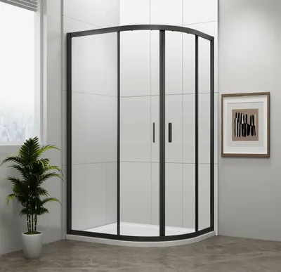 Immagine prodotto di EASY BLACK cabina doccia quadrante 900x800 mm, L/R, vetro trasparente