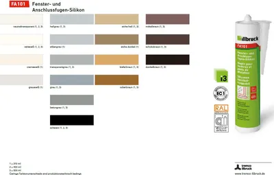 Produktbild von Illbruck FA101 Fenster- und Anschlussfugen-Silikon 310 ml transparent