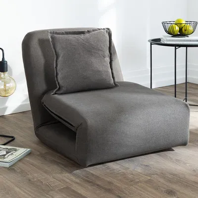 Produktbild von Happy Home 2 in 1 Bodensofa Bodenstuhl Bodensessel Bett HSG14-DGR