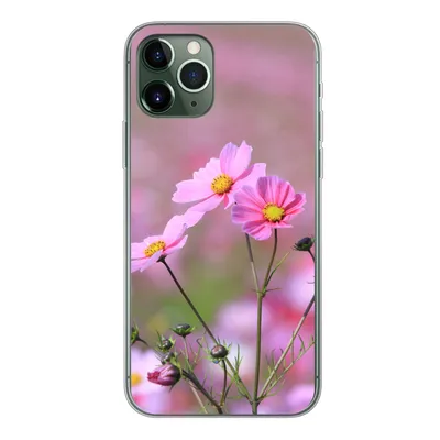 Produktbild von MuchoWow® Handyhülle Schutzhülle Hülle für iPhone 11 Pro Blumen - Draußen - Rosa Silikon Softcase Handy Hülle - Handy
